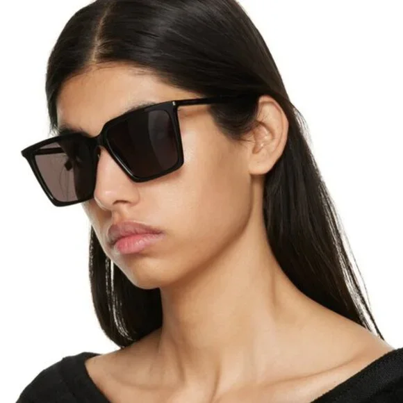 Saint Laurent Men Sunglasses Black Square SL474 001 BRAND NEW - Picture 11 of 13